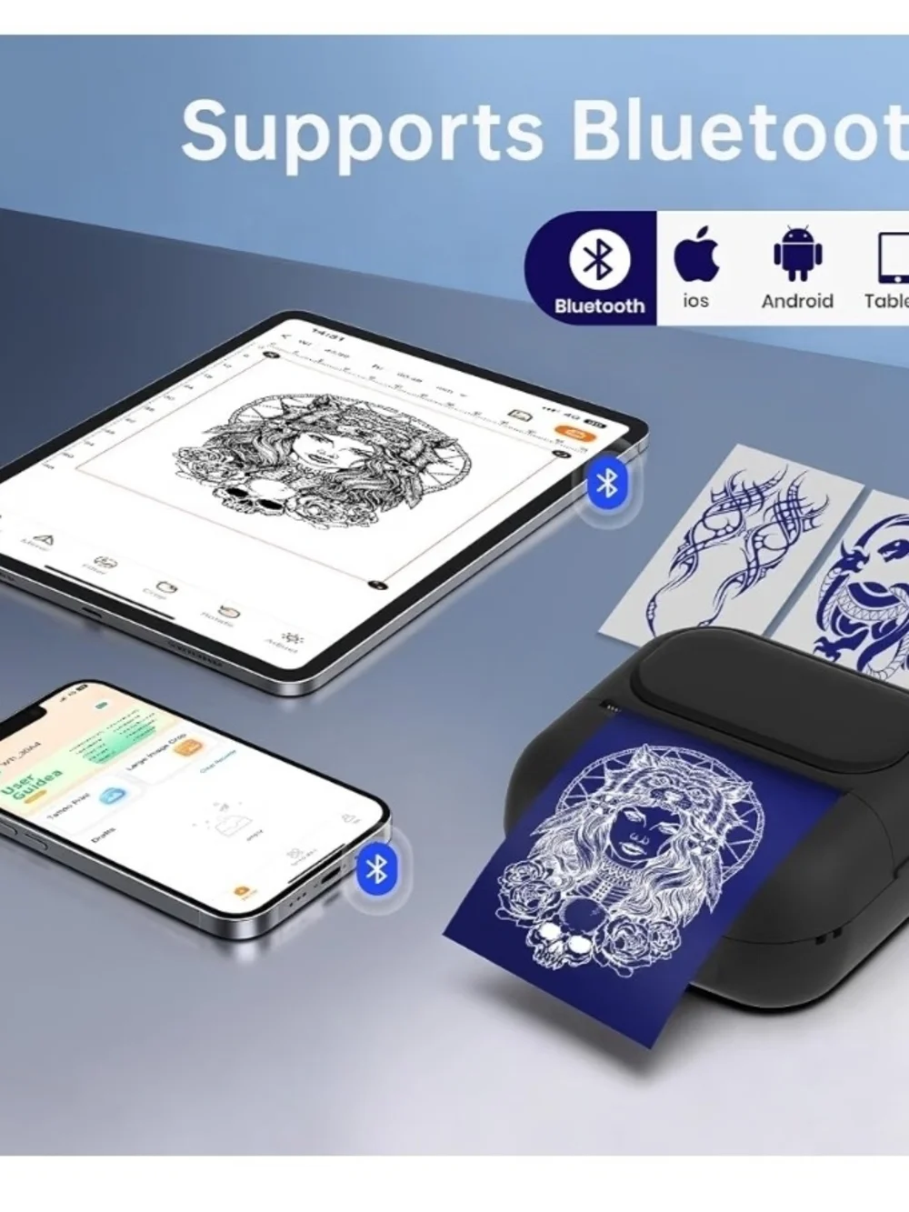Mini Bluetooth Tattoo Stencil Printer